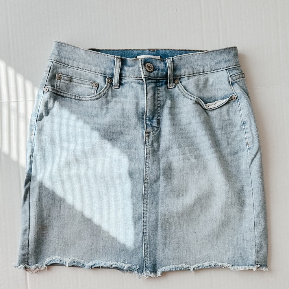 LC Lauren Conrad Blue Mini Pencil Skirt Casual